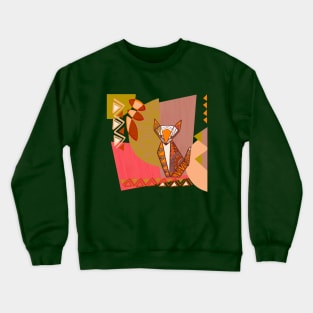 Origami Fox Collage Crewneck Sweatshirt